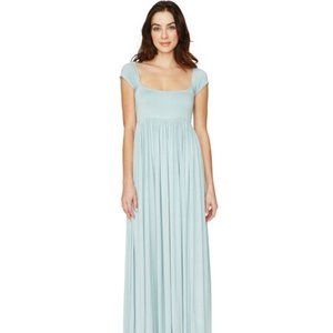 NWT Rachel Pally Isa Cap Sleeve Maxi Dress Minty Blue